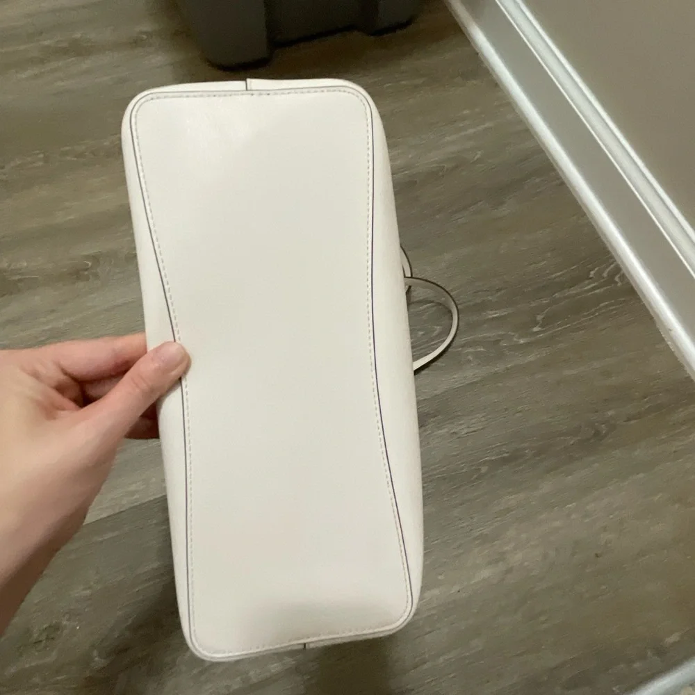 Kate Spade Harper Cream White Satchel with crossbody strap